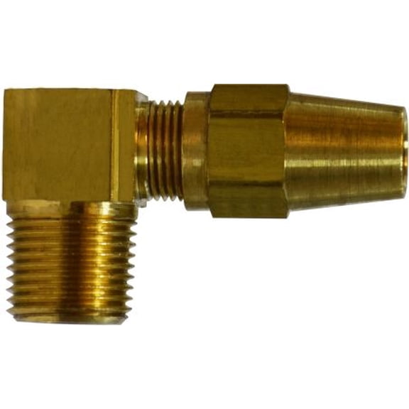 3/8 X 1/4 Copper-Ab X MIP Elbow, D.O.T. Air Brake Copper Tubing, Brass Fittings