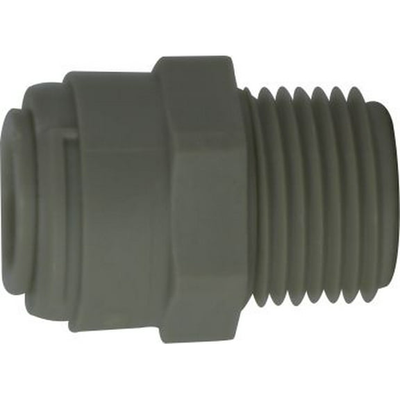 3/8 X 1/4 Plastic Push-In X MIP Adapter, Plastic Push In, Plastic Fittings