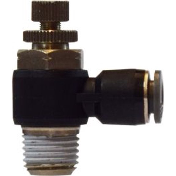 3/8 X 1/4 Push-In X MIP Angle Valve Meter In, Composite Body Push In Fittings, Brass Fittings