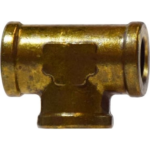 3/8 X 1/4 X 3/8 FIP Forged Tee, Pipe, Brass Fittings