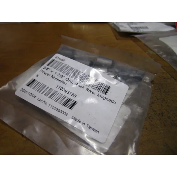 3/8" X 1-7/8"Oal Rock River Magnetic Power Nutsetter Qty 5