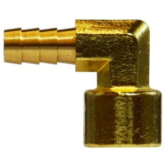 3/8 X 1/8 Hose Barb X FIP Elbow, Hose Barb, Brass Fittings