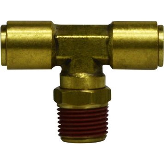 3/8 X 1/8 M Swivel Branch Tee, D.O.T. Push In, Brass Fittings