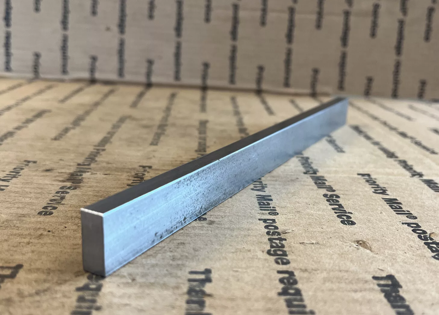 7/8" X 7/8" X 12" Square Steel Key Stock (Bar), Precision Key Stock, Cold-Drawn Steel Bar, Undersized - Plain Finish - View #3