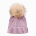 thumbnail image 1 of 3-8 Years Girls Winter Hat Kids Winter Hat Winter Knit Beanie with Pom Pom and Earflaps Warm Fleece Lined, 1 of 6