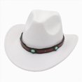 thumbnail image 1 of 3-8 Years Kids Hat Toddler Boys Cowboy Hat, 2-8t Western Hat for Kids, Hatband Baby Hat Cowgirl Hat Western Cowboy Hat Dance Hat,White, 1 of 5