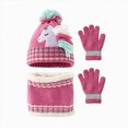 thumbnail image 1 of 3-8 Years Kids Winter Padded Earflap Hat with Pattern, Warm Windproof Cap for Boys Girls, 1 of 9