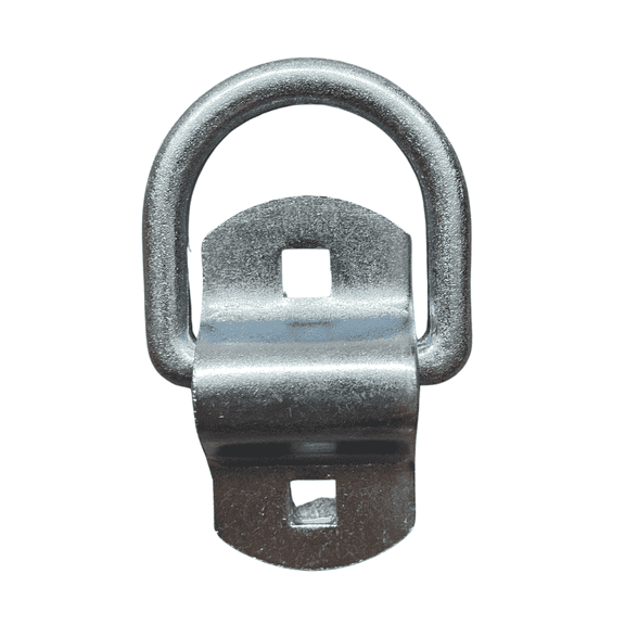 3/8" Zinc Plated Steel D Ring with Bolt-On Bracket (Set of 2) 1000205.2