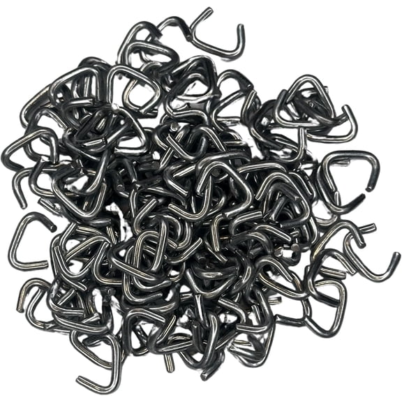 3/8 in Galvanized Steel Hog Rings for Rabbit cages, traps, fencing, sausage casings, (100 count bag)