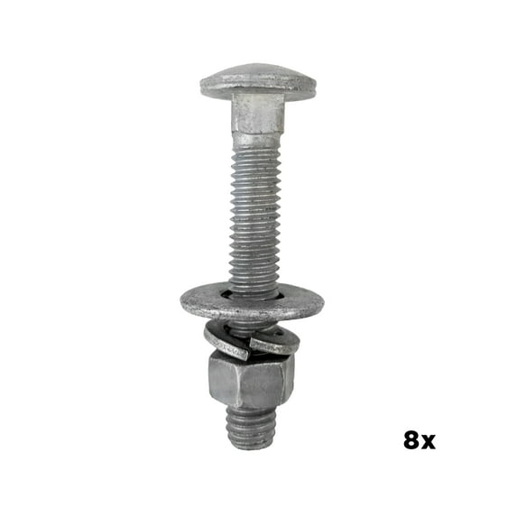 3/8 in. x 2-1/2 in. Galvanized Steel Carrige Bolts Set (8-pack)