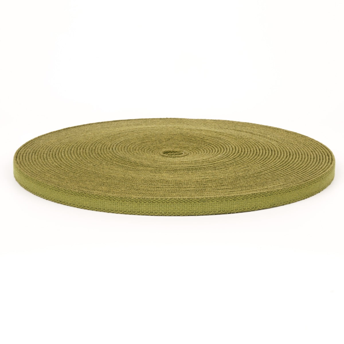Country Brook Design 5/8 Inch Berry Compliant Camo Olive Green Heavy Cotton Webbing - Made In USA