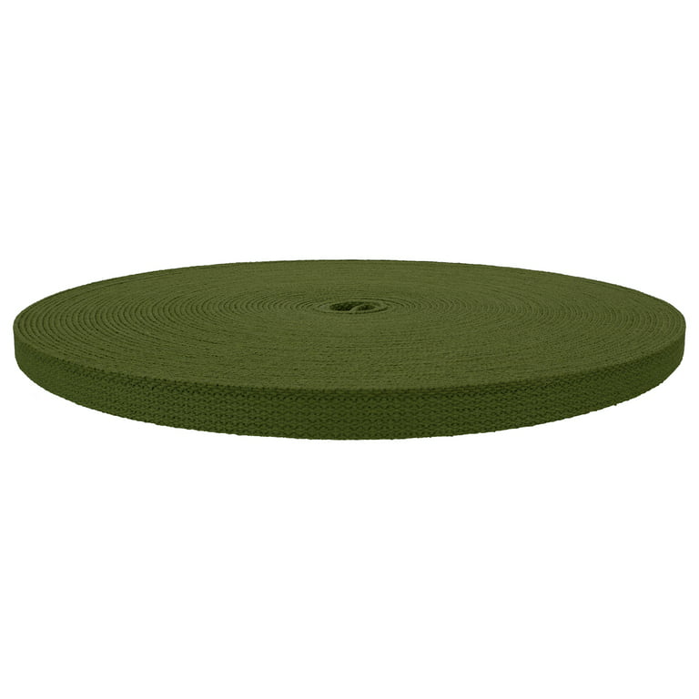 3/8 inch Berry Compliant Camo 483 Olive Green Heavy Cotton Webbing  Closeout, 40 Yards 