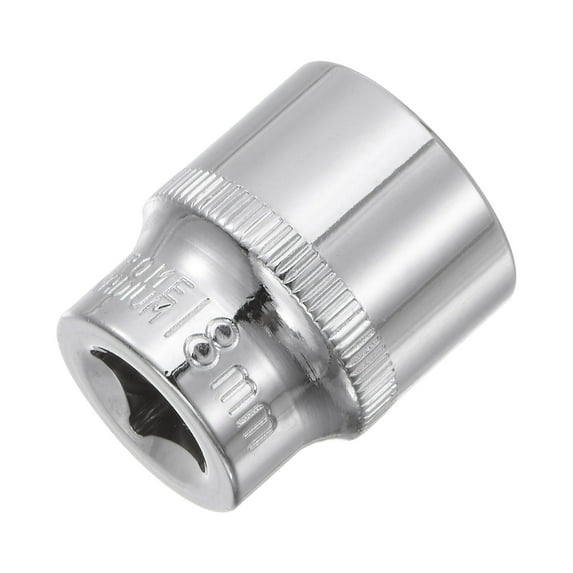 3/8-inch Drive 18mm 6-Point Shallow Socket, Cr-V Steel Socket