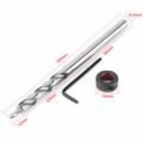 3/8" inch Lip And Spur Point Drill Bit Round Shank with Adjustable Depth Stop for Woodworking