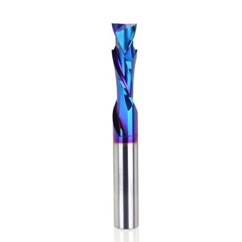 3/8 inch Shank Compression CNC Router Bits Carbide Spiral End Mill Up&Down Cut with Nano Blue Coated for Grooving Slots and Mortises$$Tools & Hardware Other