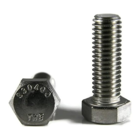 3/8 inch x 1-1/8 inch Hex Screw 18-8 Stainless Steel (Quantity: 100 pcs ...