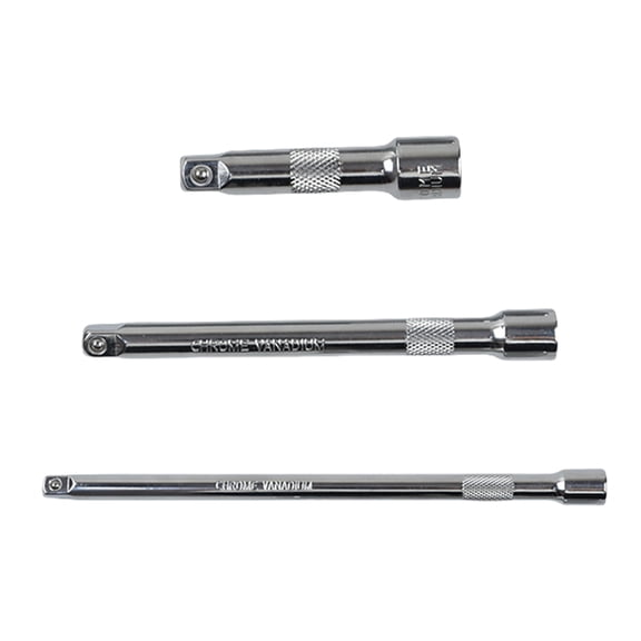 3/8" or Socket Wrench Extension Rod Set Rusts Resistant 3 Lengths for Automotive Craft Projects Increased Torqued
