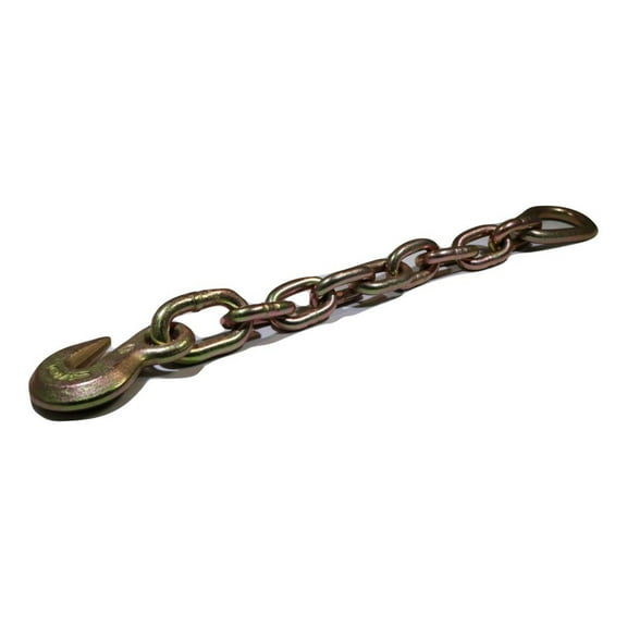 3/8" G70 Chain Extension with Pear Link Eye Grab Hook
