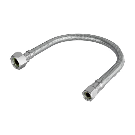 3/8" x 1/2" OD x FIP Flexible Stainless Steel Faucet Connector 12" Length ,PartN