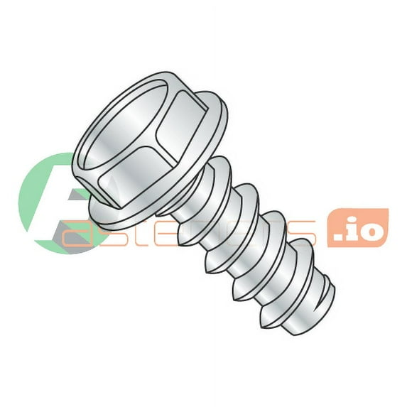 3/8" x 1/2" Type B Self-Tapping Screws / Unslotted / Hex Washer Head / Steel / Zinc (Quantity: 1,000 pcs)