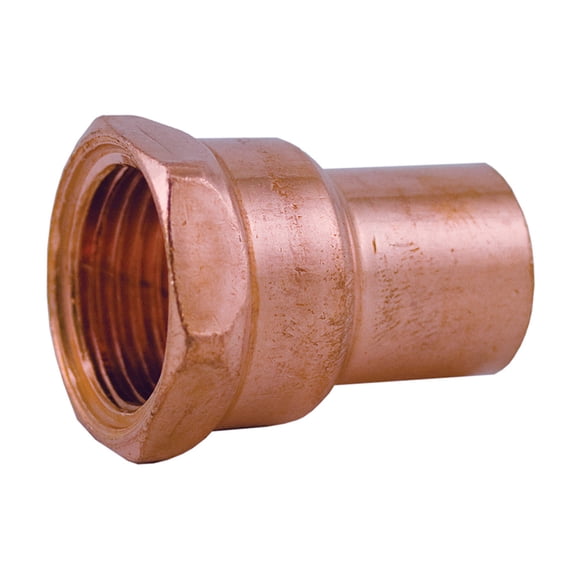 3/8" x 1/2" Wrot/ACR Solder Joint Copper Female Adapter ,PartNo C75125 JonesStep