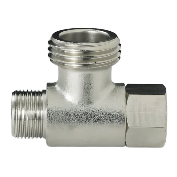 3/8" x 1/2" x 3/8" Pipe Adapter T-Type Tee 3-Way Splitter for Fridge Ice Makers, Dishwashers, Toilet Tanks, Faucets, Washers & Dishwasher Water Lines 9/16" Extension Tee Connector