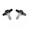 thumbnail image 1 of 3/8" x 1" Thumb Screw T Bolts Black Tee Wing Clamping Knob Stainless Pack of 2, 1 of 4