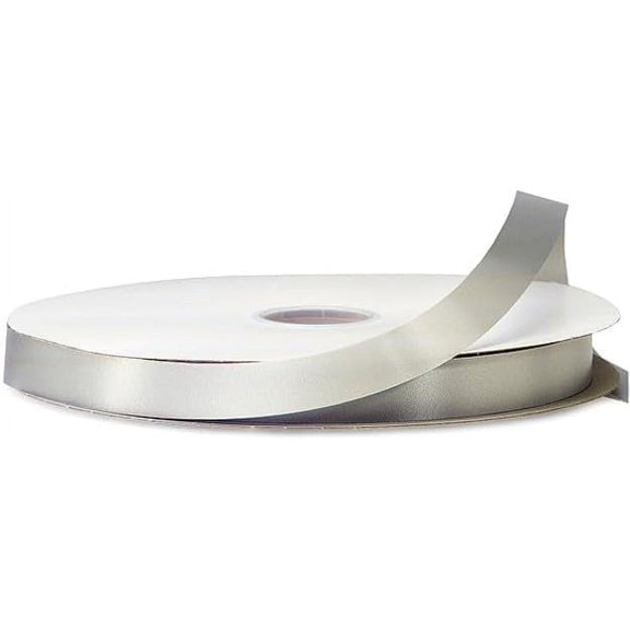 3/8" x 100 Yard Silver Single Faced Inch Satin Ribbon Art Sewing Party Favor Gift Christmas Birthday Ribbon
