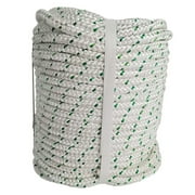 3/8 x 100 ft Double Braid Polyester Rope 4800Lbs Breaking Strength Strong Pulling Rope for Climbing Sailing Camping Swings