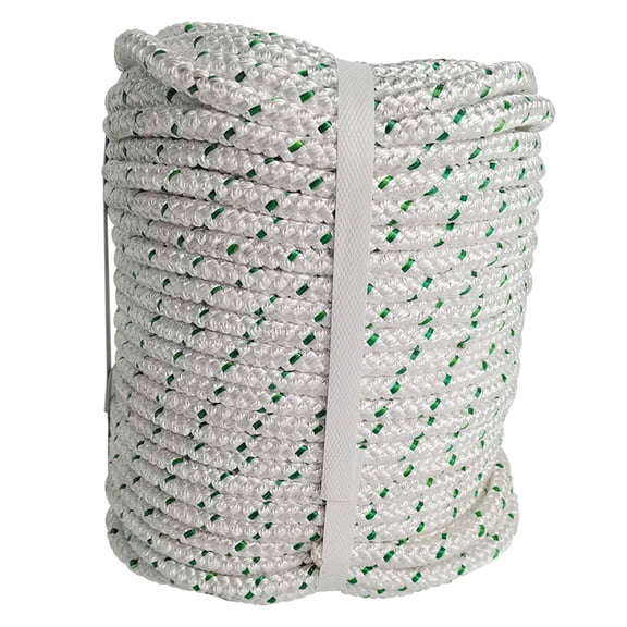 3/8" x 100 ft Double Braid Polyester Rope 4800Lbs Breaking Strength Strong Pulling Rope for Climbing Sailing Camping Swings