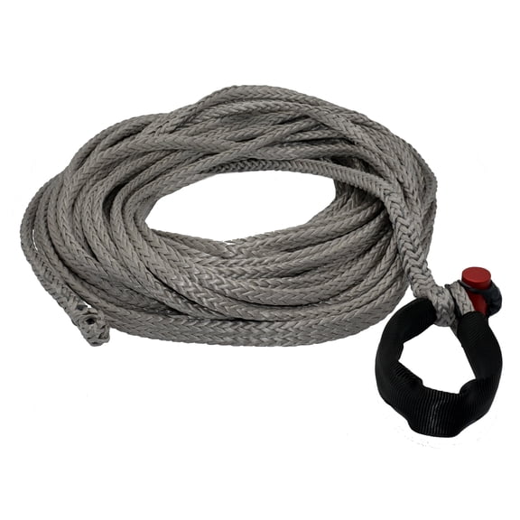 3/8" x 125' LockJaw Synthetic Winch Line w/ Integrated Shackle 6,600 lbs WLL