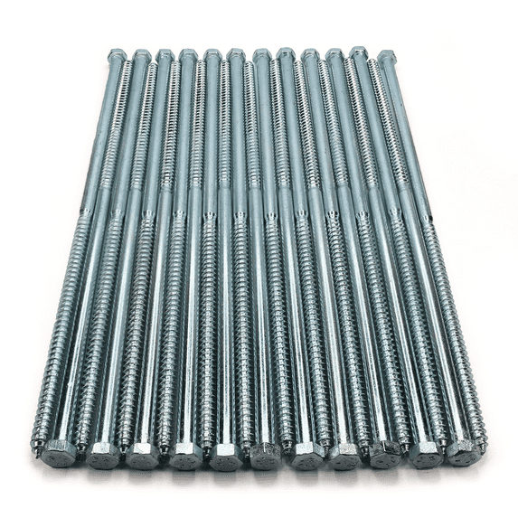 3/8" x 14" Lag Screws / Steel / Zinc - 50 Piece Carton