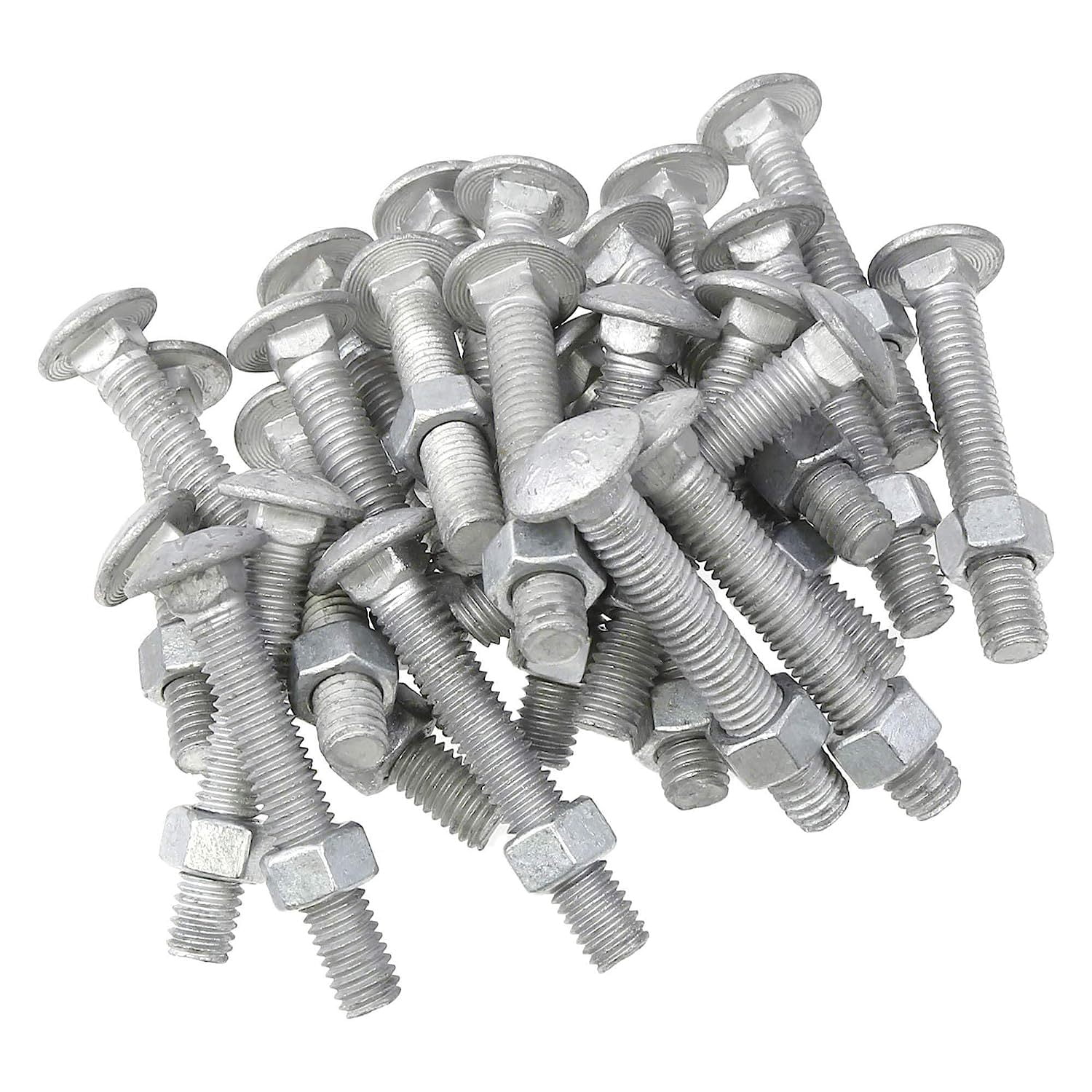 3/4-10 X 3 3/4 Inch Hex Bolts - Grade A, A307, Hot Dip Galvanized (Pack Of 90)