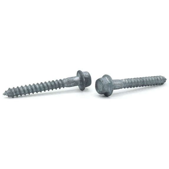 3/8" x 2" Hex Flange Lag Screws / Steel / Hot Dip Galvanized - 325 Piece Carton