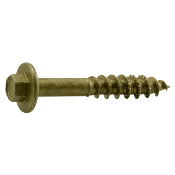 3/8 x 2" Hex Head Tan Ledgerboard Saberdrive Screws Bucket (100 pcs.)