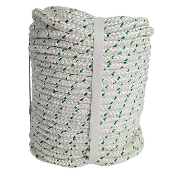 3/8" x 200 ft Double Braid Polyester Rope 4800Lbs Breaking Strength Strong Pulling Rope for Climbing Sailing Camping Swings