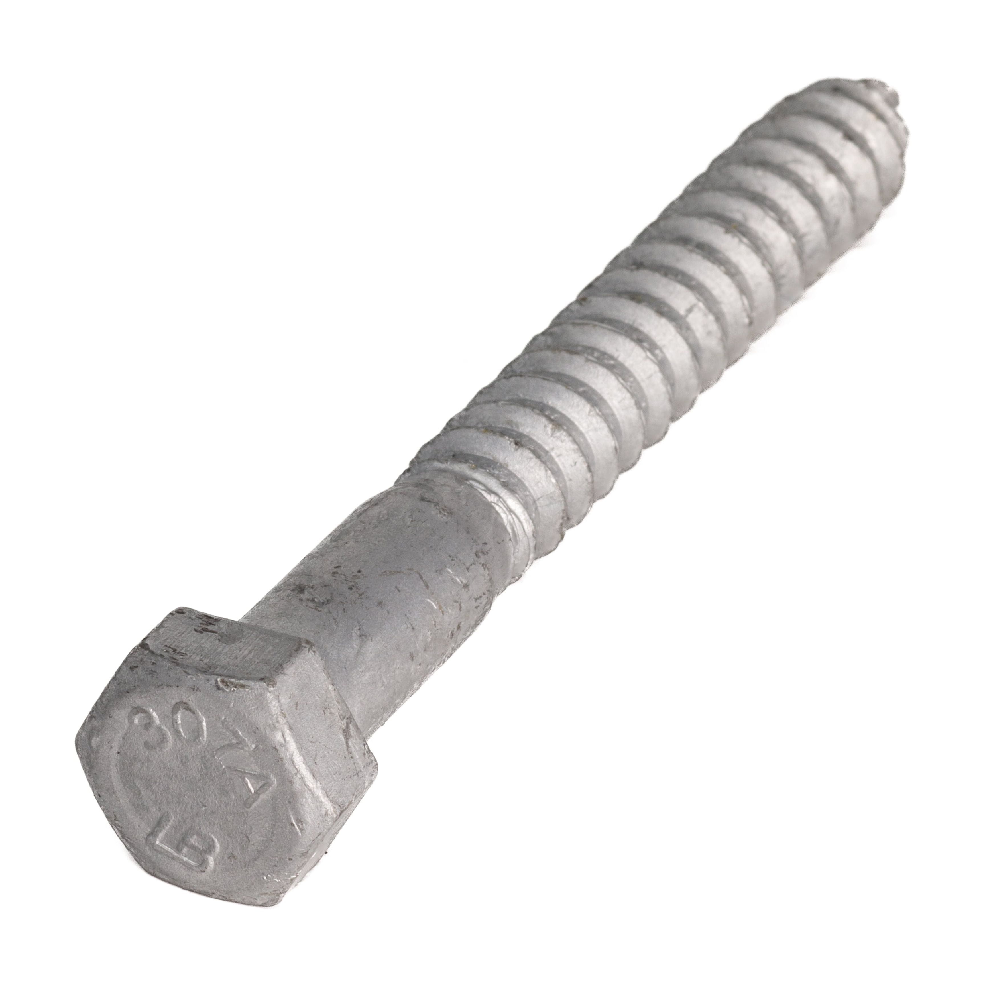 3/8" x 3-1/2" Hot Dipped Galvanized Lag Screws, Grade A, Quantity 50- by Fastener Depot, LLC