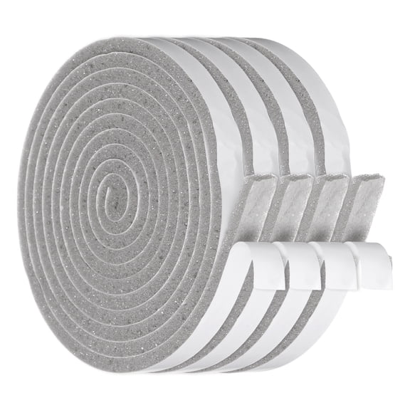 3/8" x 3/16" Foam Weather Stripping, Self Adhesive Door Seal Insulation Strips, Soundproofing Foam Seal Tape for Door/Window, Air Conditioning (26.25 Ft Total Length in 4 Roll)