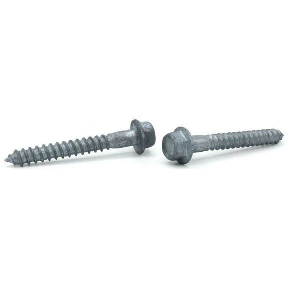 3/8" x 3" Hex Flange Lag Screws / Steel / Hot Dip Galvanized - 250 Piece Carton