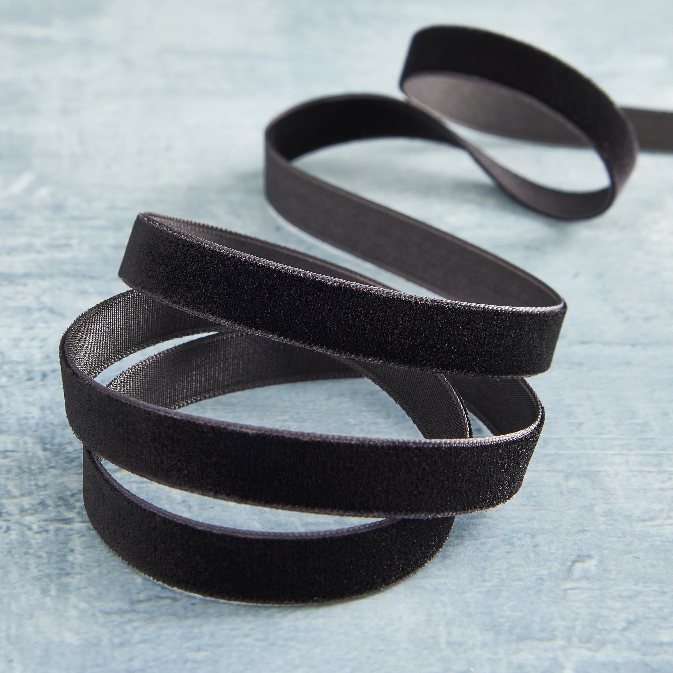 3/8" x 3yd. Black Velvet Ribbon by Celebrate It – Non-Wired Woven Edge - Ideal for Gift Wrapping - Baskets & Craft Decor - 12 Pack