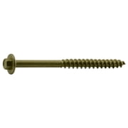 3/8" x 4" Tan XL1500 Coated Steel Coarse Thread Hex Washer Head Saberdrive Ledger Board Screws
