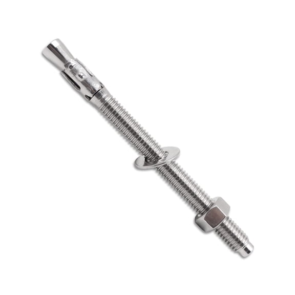 3/8" x 5 Inch Wedge Anchor, Stainless Steel Concrete Anchors, Heavy Duty Expansion Bolt Fasteners for High Strength Concrete Bricks/Blocks, Natural Stone, 5 PCS