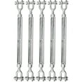 thumbnail image 1 of 3/8" x 6" Drop Forged/Hot Dipped Galvanized Steel Jaw/Jaw Turnbuckle for Wire Rope Cable 5-Pack, 1 of 4