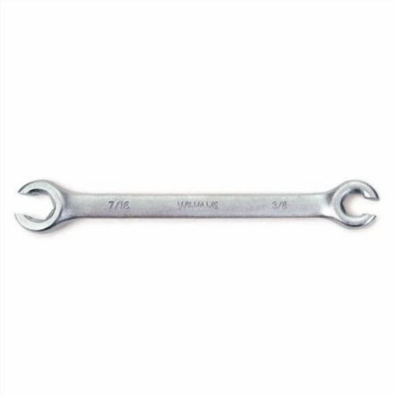 3/8" x 7/16" Double Head Flare Nut Wrench - 6 Point Open End Box End, 6" Overall Length With Satin Chrome Finish. Williams # JHW10600