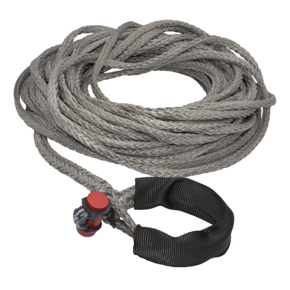 3/8" x 75' LockJaw Synthetic Winch Line Extension w/ Integrated Shackle 6,600 lbs WLL