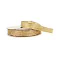 thumbnail image 1 of 3/8" x 7yd. Gold Metallic & Sheer Ribbon by Celebrate It – Non-Wired Woven Selvage Edge - Ideal for Gift Wrapping - Baskets & Crafts - 12 Pack, 1 of 4