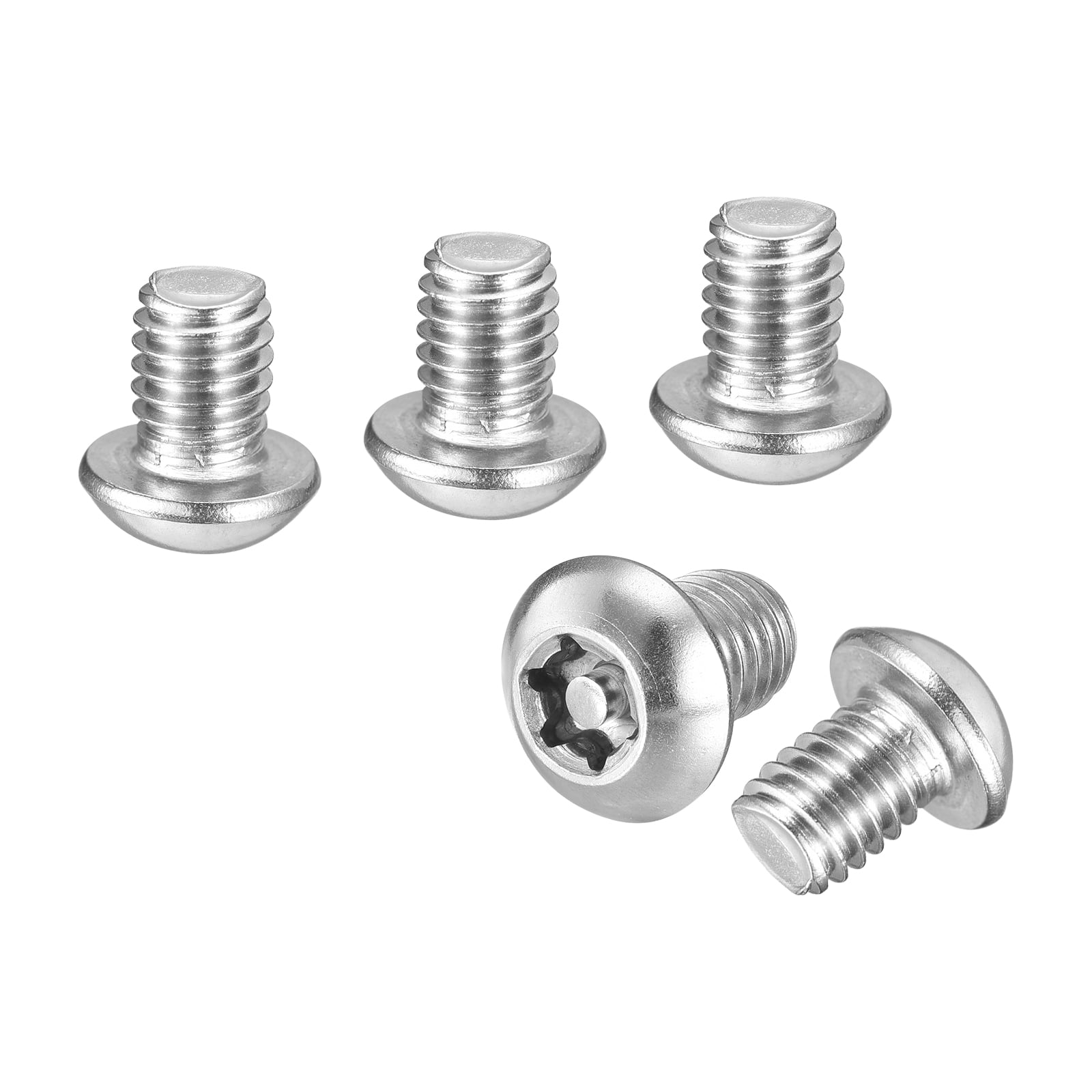 3/8"x1/2" Pan Head Torx Security Screw - 5Pack - Good for Machinery - 304 Stainless Steel Tamper Proof Torx Security Fasteners - Silver Tone