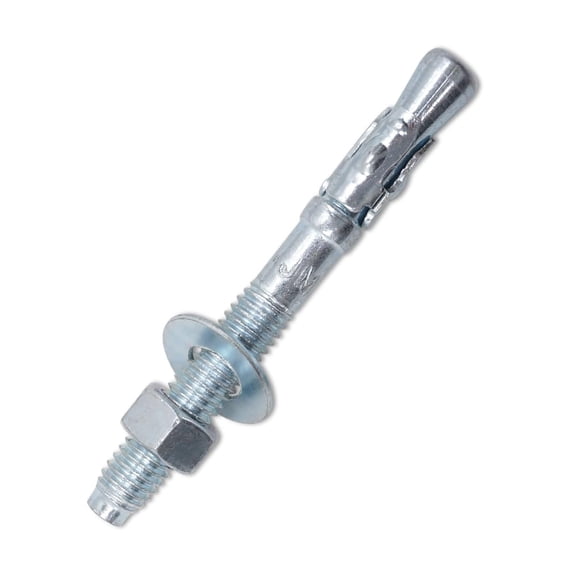 3/8" x3-1/2 Wedge Anchors for Concrete, Heavy Duty Concrete Anchor Bolts, Carbon Steel Zinc Plated Expansion Bolt Fasteners for Brick, Block and Natural Stone, 24PCS