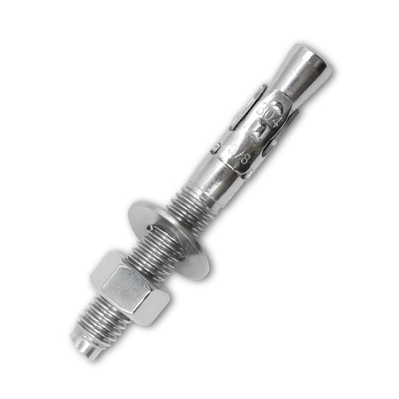 3/8"x3" Wedge Anchor for Concrete, Heavy Duty Bolt Anchors, Stainless Steel Expansion Bolt Fastener for High Strength Concrete Bricks/Blocks, Natural Stone, 8PCS