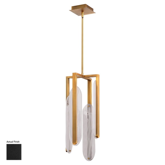3-8145-15 Oxygen Lighting Avian - 30W 4 5CCT LED Pendant-22 Inch Tall and 10 Inch Wide-Black Finish